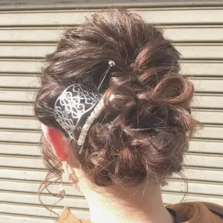 セミロング ヘアアレンジ sano sayakaのヘアスタイル