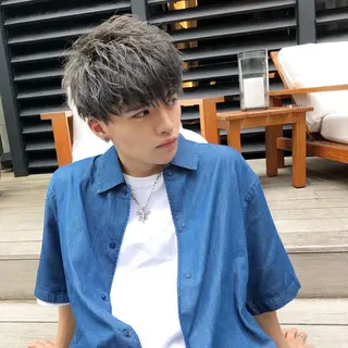 ショート カラー パーマ ヘアアレンジ メンズ Loy所属・メンズヘア特化 パーマ 縮毛矯正🔷のヘアスタイル