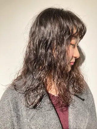 ロング パーマ 🛑柔らか透明感 カラー🛑大谷のヘアスタイル