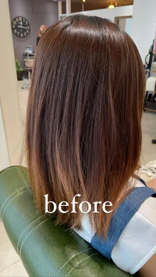ミディアム カラー eins.hair所属・過去一の柔髪ヘア 🌿einshairのヘアスタイル