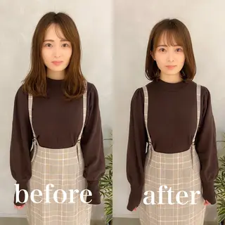 ミディアム レイヤーカットのプロ 大人ヘア宮森貴志のヘアスタイル