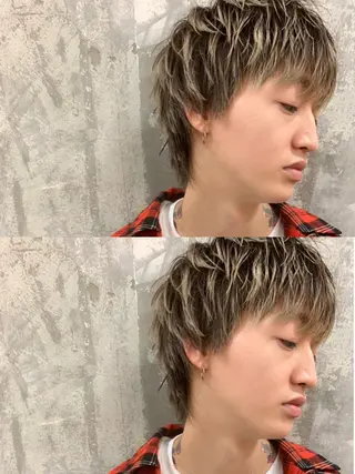 ショート カラー パーマ ヘアアレンジ メンズ キッズ ネイル マツエク・マツパ 古賀 侑磨のヘアスタイル