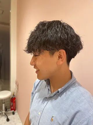 パーマ メンズ 束感まつ毛 ／nicoのヘアスタイル