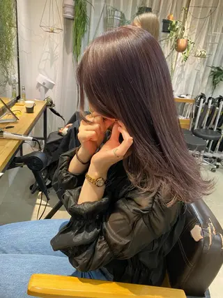 セミロング カラー 縮毛矯正/カラー ✨️Mariamuのヘアスタイル