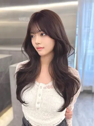 ロング カラー MAEUL NAGOYA所属・前髪顔周り/レイヤー 韓国/桔川恒のヘアスタイル