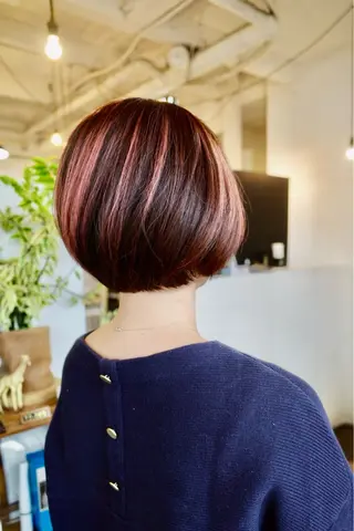 ショート カラー 🪞パーマ🐾 ストカール🌷川原のヘアスタイル