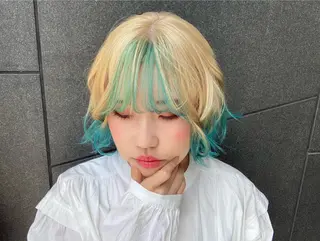 ショート カラー ヘアアレンジ 透明感カラー 板橋　島村美咲のヘアスタイル