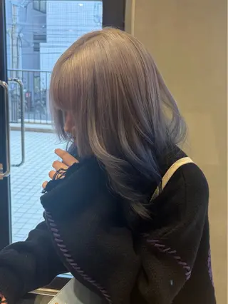 ロング カラー みわ/博多 ブリーチ/メンズヘアのヘアスタイル