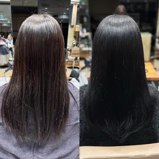 セミロング カラー 新宿透明感カラー 髪質改善/吉川怜奈のヘアスタイル