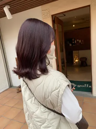 ミディアム カラー ヘアアレンジ 中津/柔らかカラー/ ナガオ　イズミのヘアスタイル