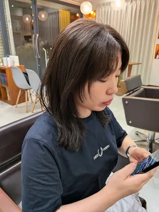 ミディアム ティーシースペース　元住吉店所属・奈良橋 彩圭のヘアスタイル