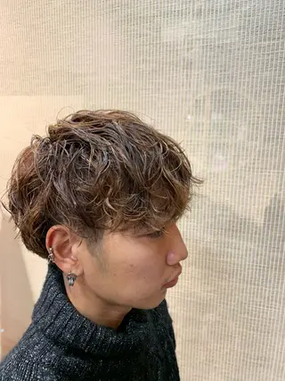 ショート パーマ メンズ labyrinthノーブル所属・メンズ特化西村 雄太のヘアスタイル