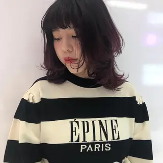 ミディアム カラー share salon JAM 吉祥寺所属・レイヤー/ブリーチ HIKARU ♡のヘアスタイル