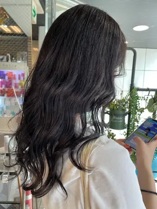 セミロング カラー 韓国ヘア🦋 MIYUのヘアスタイル