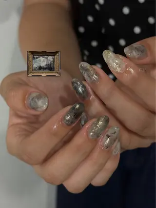 ネイル 𝐅𝐢𝐢【本町/ ネイル】Miho💜のネイルデザイン