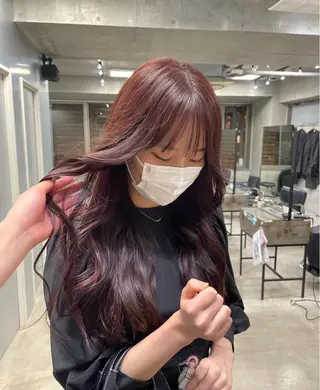 ロング カラー 無料カット/ハイ トーンカラー/きらのヘアスタイル