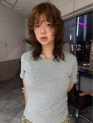 ミディアム パーマ sliver siki・ayanaのヘアスタイル