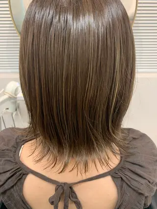 ミディアム カラー 韓国風カット大人気☆ 鈴木星奈のヘアスタイル