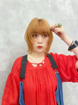 ミディアム カラー レイヤー/艶カラー /韓国ヘア/高松のヘアスタイル