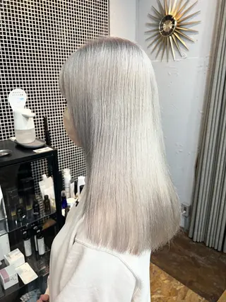 セミロング カラー 杉浦 一樹のヘアスタイル