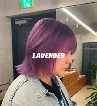 ミディアム カラー ケアブリーチ/ ハイトーン/牧野のヘアスタイル