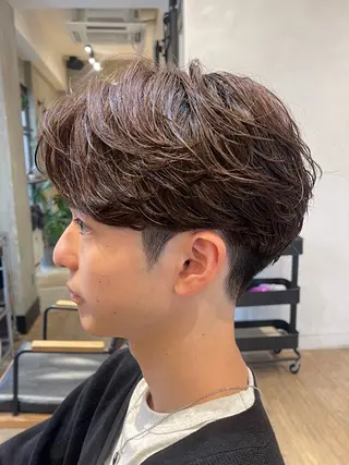 ショート パーマ メンズ lana hair  新宿髪質改善トリートメント新宿三丁目【ラナヘアー】所属・新宿メンズ専門 髪質改善パーマ特化のヘアスタイル