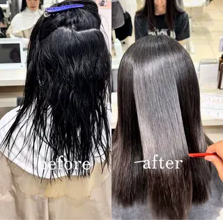 セミロング 【髪質改善カラー】 瀧田嵐士🇰🇷のヘアスタイル