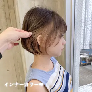 ショート カラー ブリーチなし/暖色/ 透明感/ririkaのヘアスタイル