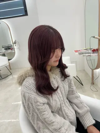 カラー 暖色/艶カラー/ エクステ/ユリヤのヘアスタイル