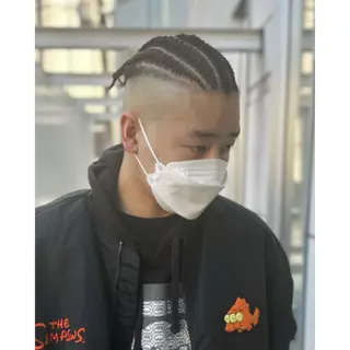 ミディアム カラー パーマ ヘアアレンジ メンズ キッズ BRAIDS💎愛子 大人ハイライト💎のヘアスタイル