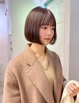 ショート 似合わせボブ🤍 女性らしさのあるヘアのヘアスタイル
