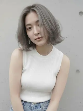 ミディアム カラー ヘアサロン エム渋谷のヘアスタイル