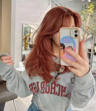ロング カラー Haruka 🎀暖色カラーのヘアスタイル