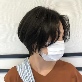 ショート 小顔カット✨ 透明感カラー/村上のヘアスタイル