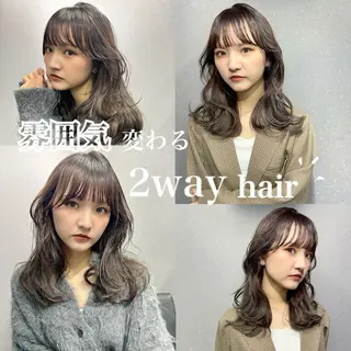 ミディアム カラー ayaka 髪質改善レイヤー艶髪のヘアスタイル