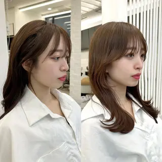 ミディアム ショートヘア くすみカラー、大場猛のヘアスタイル