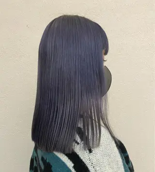 セミロング カラー ウルフカット 811 大阪梅田 ウルフのヘアスタイル