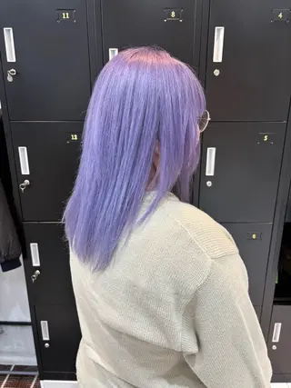 ミディアム カラー ハイトーン/レイヤー /ケアブリーチ石川治のヘアスタイル