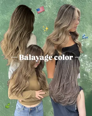ロング 🫧ハイライトカラー 🫧 𝓜𝓘𝓤のヘアスタイル