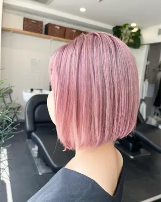 ミディアム カラー JIL BLAN 京都所属・RU RIのヘアスタイル