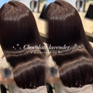 ロング カラー Kurumi🩶銀座 ラベンダーカラー🎀のヘアスタイル
