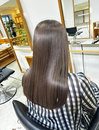 ミディアム hoNua. 栄/透明感カラーのヘアスタイル