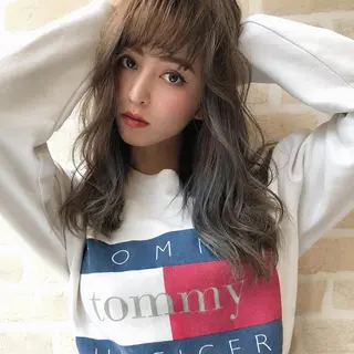 ロング カラー SAKURA 原宿所属・なかの たくみのヘアスタイル