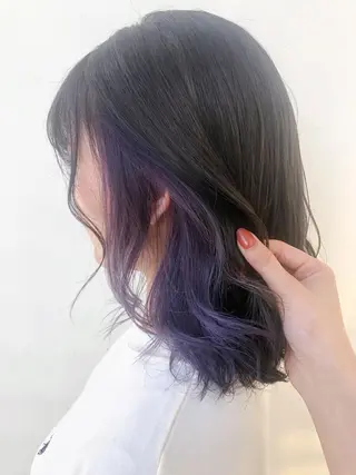 ミディアム カラー 韓国ヘア顔周りカット 艶髪ベージュtamaのヘアスタイル