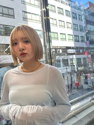 ショート Misora/ボブ/ レイヤー/艶カラーのヘアスタイル