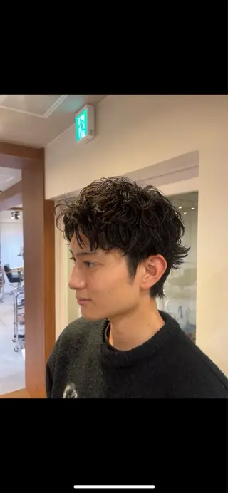 ショート パーマ メンズ fifth/シン🌿 透明感カラー/パーマのヘアスタイル