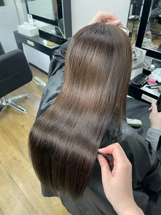 ロング カラー 𝙃𝘼𝙍𝙐🎀 韓国×エクステのヘアスタイル