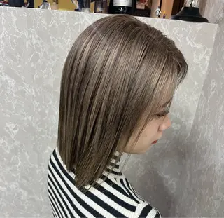 ミディアム カラー 池田 真衣のヘアスタイル