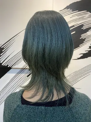 セミロング カラー 埼玉久喜/ハイトーン デザインカラーRYOのヘアスタイル