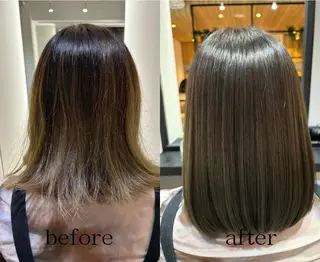 ミディアム noah rance  池袋所属・✨似合わせボブ✨ 縮毛矯正のヘアスタイル